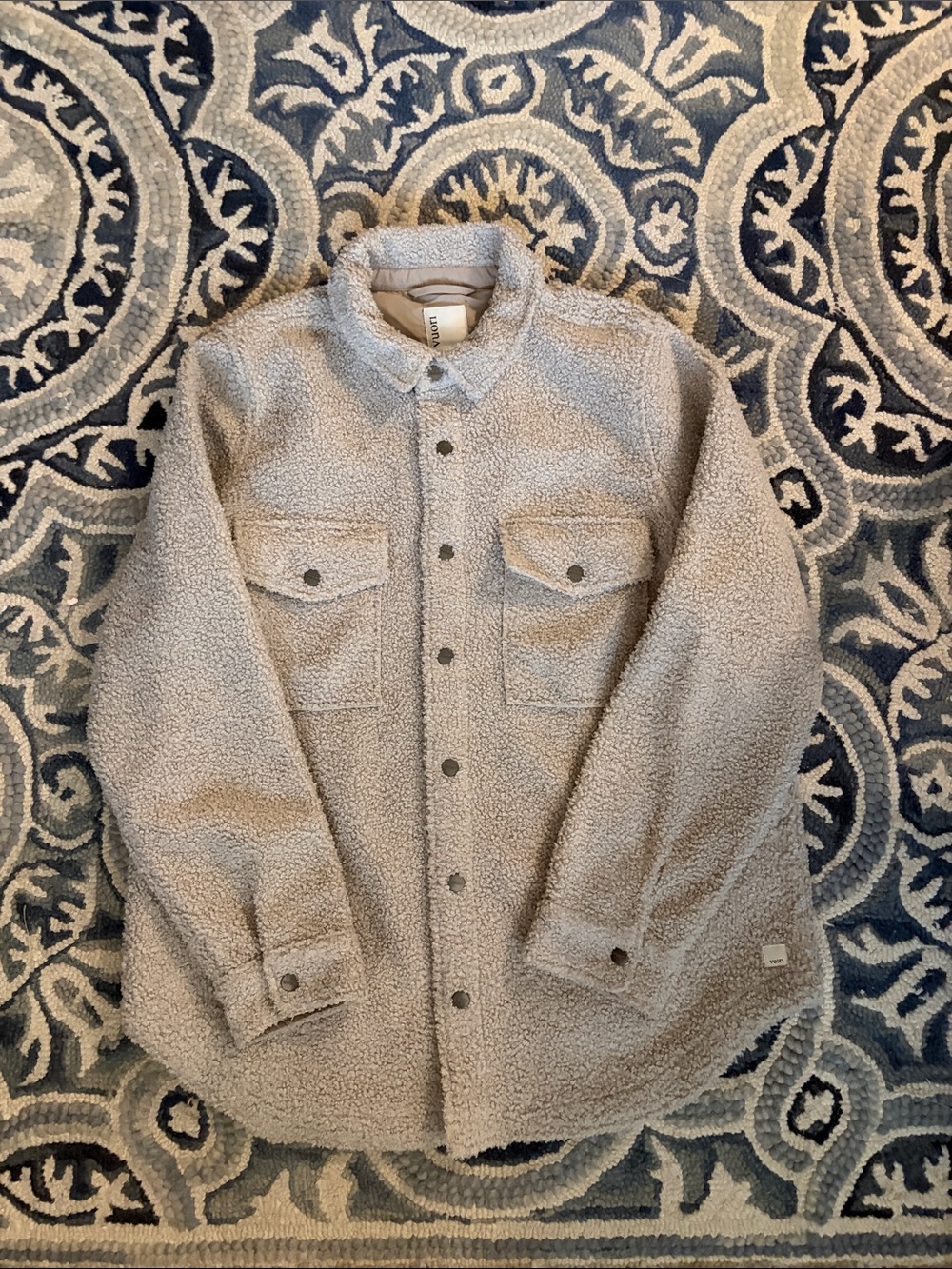 Women’s Cream Sherpa Button-Up Jacket